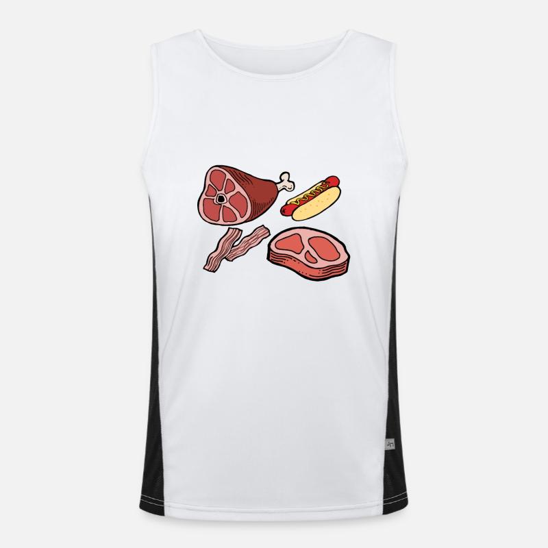 Fleisch Funktionelles Kontrast-Tank Top für Männer 