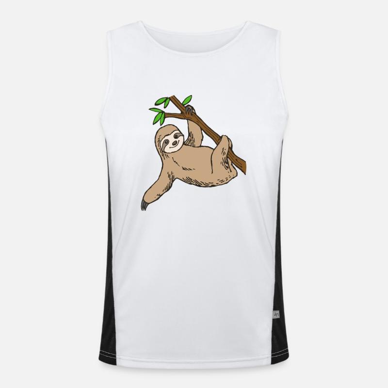 Faultier Funktionelles Kontrast-Tank Top für Männer 
