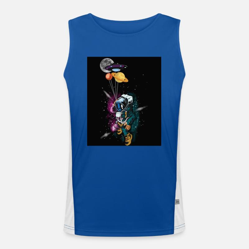 Space Astronaut Men's Functional Contrast Tank Top 