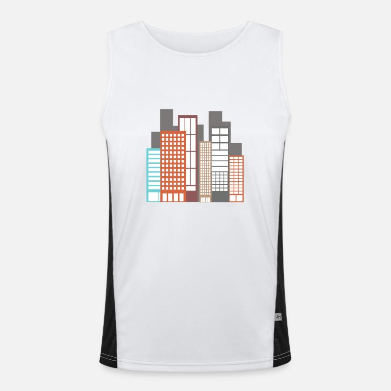 Gebäude Funktionelles Kontrast-Tank Top für Männer 