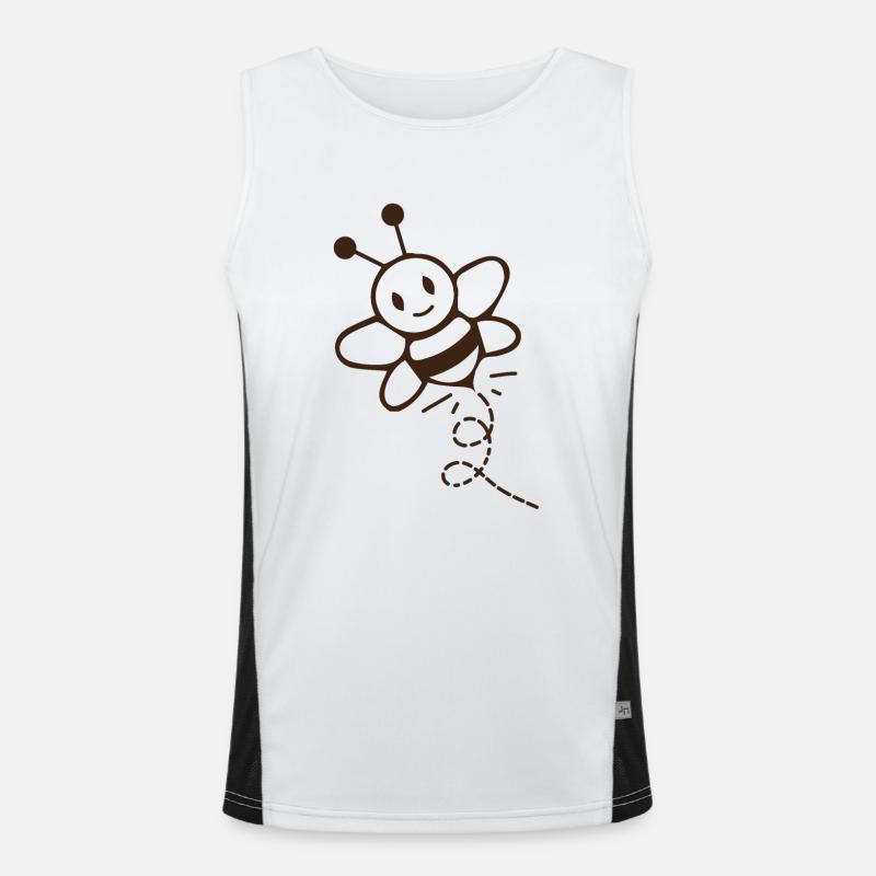 Biene Funktionelles Kontrast-Tank Top für Männer 