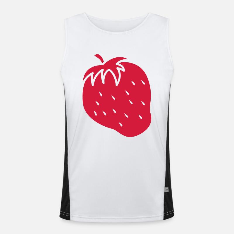 ERDBEERE einzigen Farbe Funktionelles Kontrast-Tank Top für Männer 