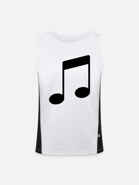 note_icon - Men's Functional Contrast Tank Top - white/black