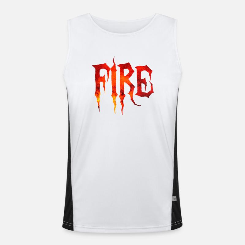 Fire rot Funktionelles Kontrast-Tank Top für Männer 