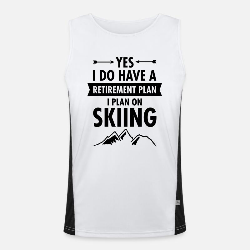 Yes I Do Have A Retirement Plan - I Plan On Skiing Débardeur respirant contrasté Homme 