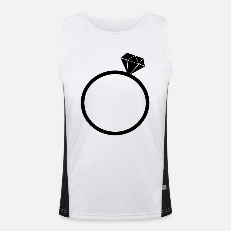 diamantring Funktionelles Kontrast-Tank Top für Männer 