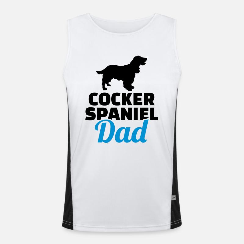 Cocker Spaniel Funktionelles Kontrast-Tank Top für Männer 