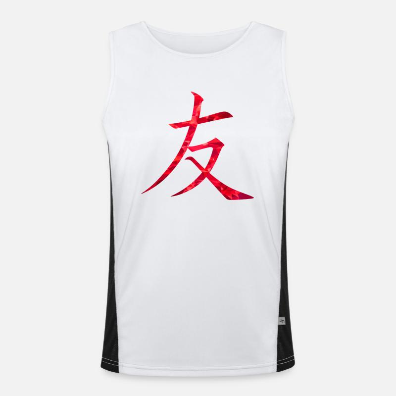 Chinesisch Freundschaft Funktionelles Kontrast-Tank Top für Männer 