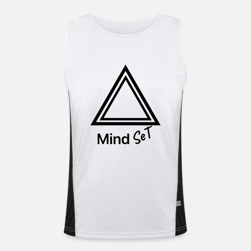 mindset mindset positivity Men's Functional Contrast Tank Top 