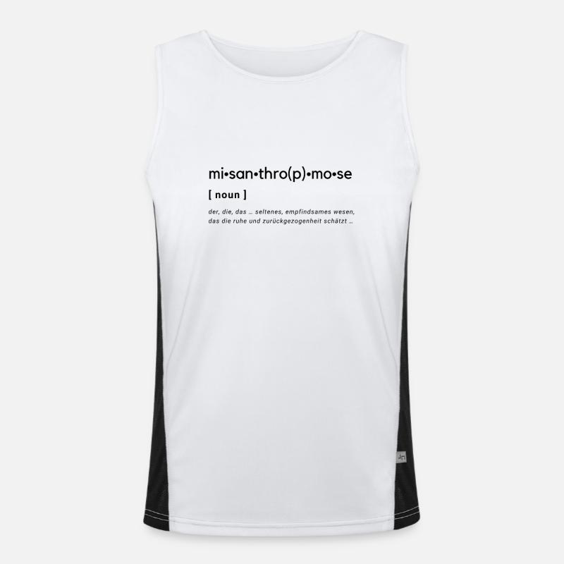 Misanthromose = Misanthrop + Mimose Funktionelles Kontrast-Tank Top für Männer 