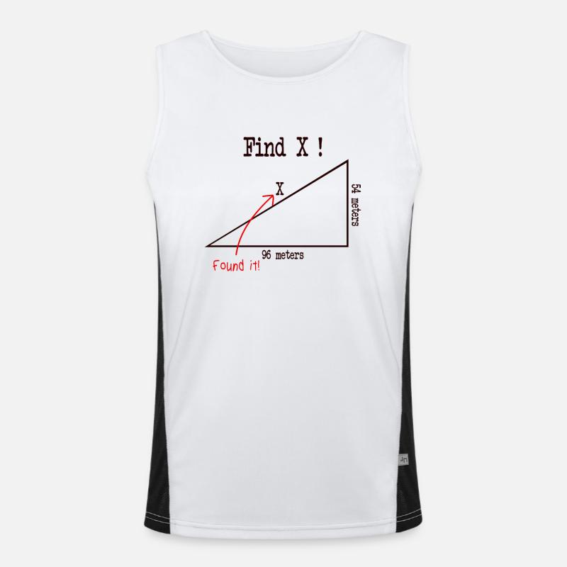 Math Math Meme Find X Found It Pythagore Débardeur respirant contrasté Homme 