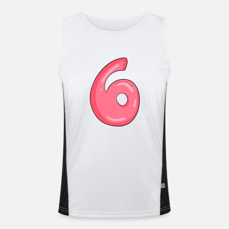 Nummer 6 Funktionelles Kontrast-Tank Top für Männer 