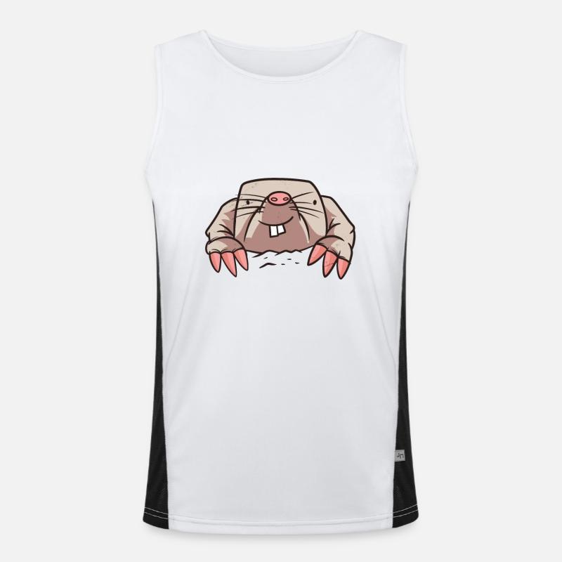 Mole Animal Gift Men's Functional Contrast Tank Top 