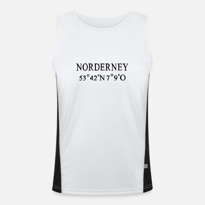 Île Norderney Coordinates Débardeur respirant contrasté Homme 