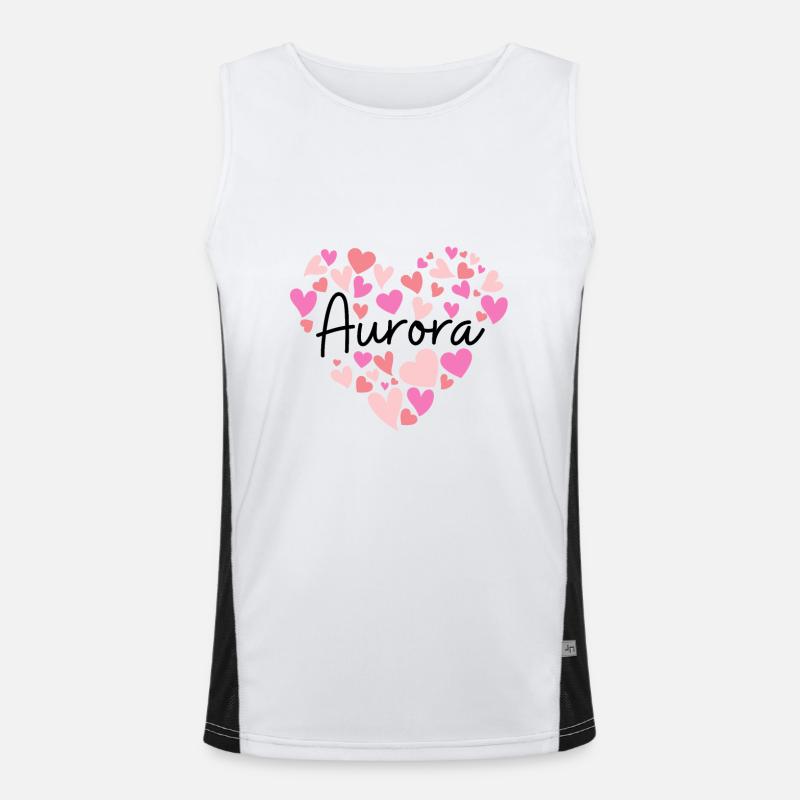 Ich liebe Aurora Funktionelles Kontrast-Tank Top für Männer 