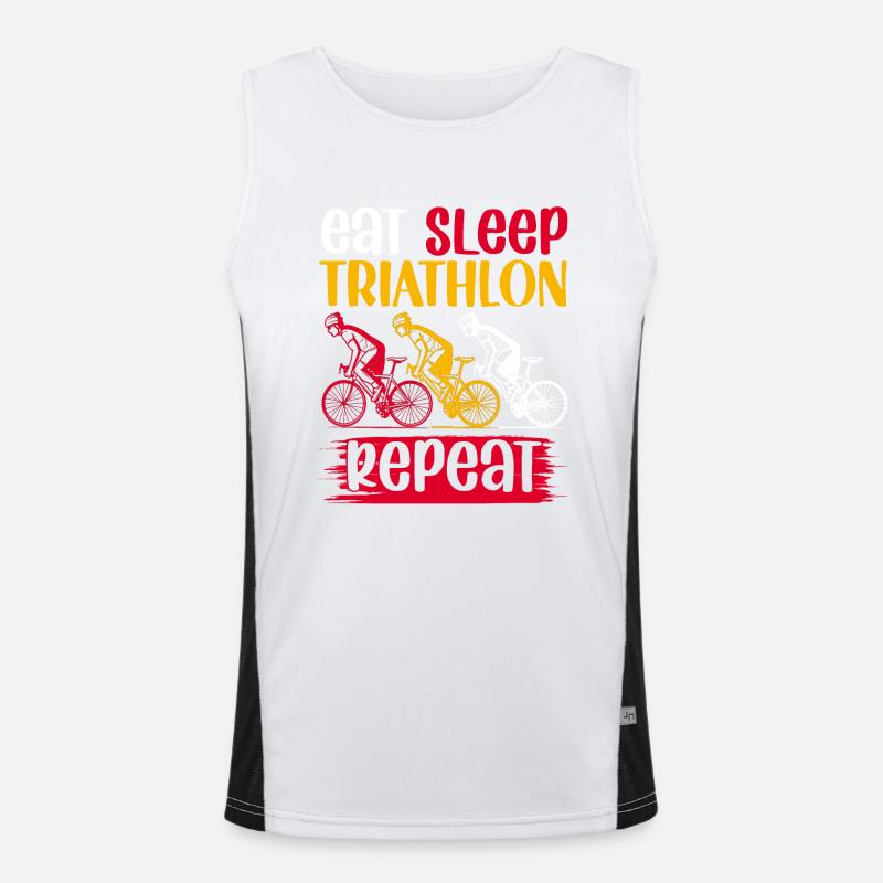 manger le sommeil thriathlon répéter Débardeur respirant contrasté Homme 