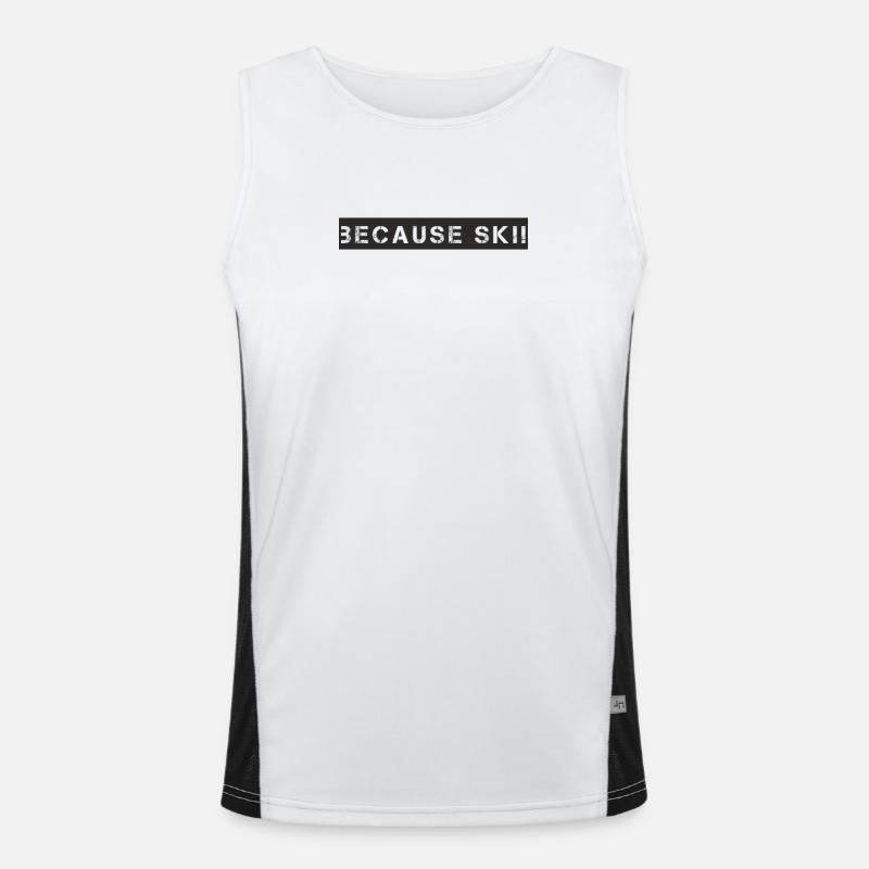 Ski - parce que Ski Débardeur respirant contrasté Homme 