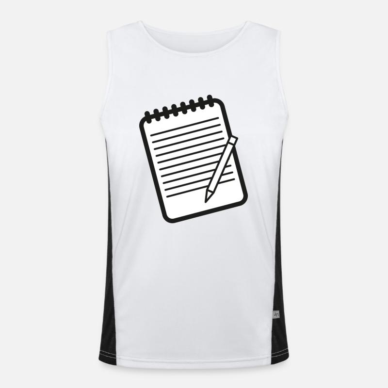 Checklist Notes Homework Men's Functional Contrast Tank Top 