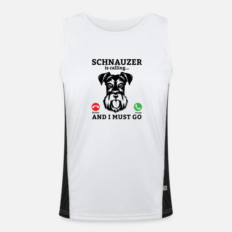 Schnauzer Chien Miniature Schnauzer Géant Schnauzer Débardeur respirant contrasté Homme 