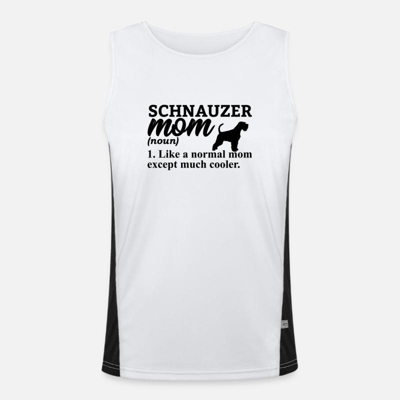 Schnauzer Chien Miniature Schnauzer Géant Schnauzer Débardeur respirant contrasté Homme 