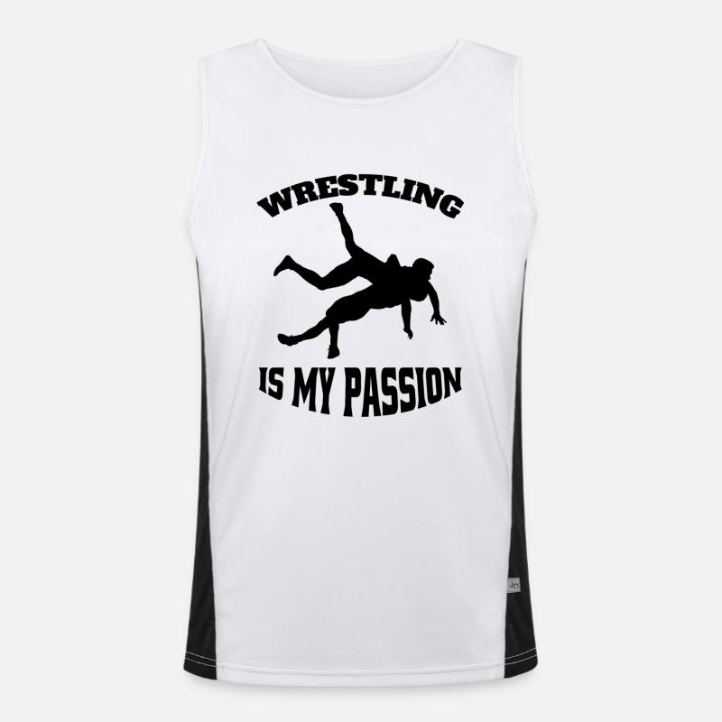 Wrestling lustige Geschenk Ringer Spruch Ringen Funktionelles Kontrast-Tank Top für Männer 