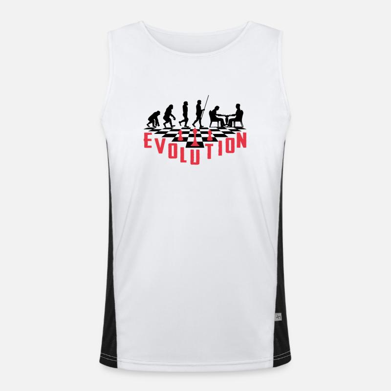 Die Evolution des Schachs Funktionelles Kontrast-Tank Top für Männer 