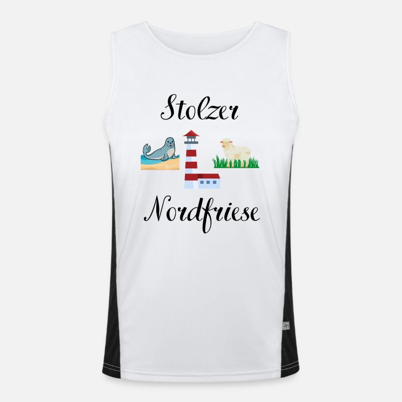 Stolzer Nordfriese Funktionelles Kontrast-Tank Top für Männer 