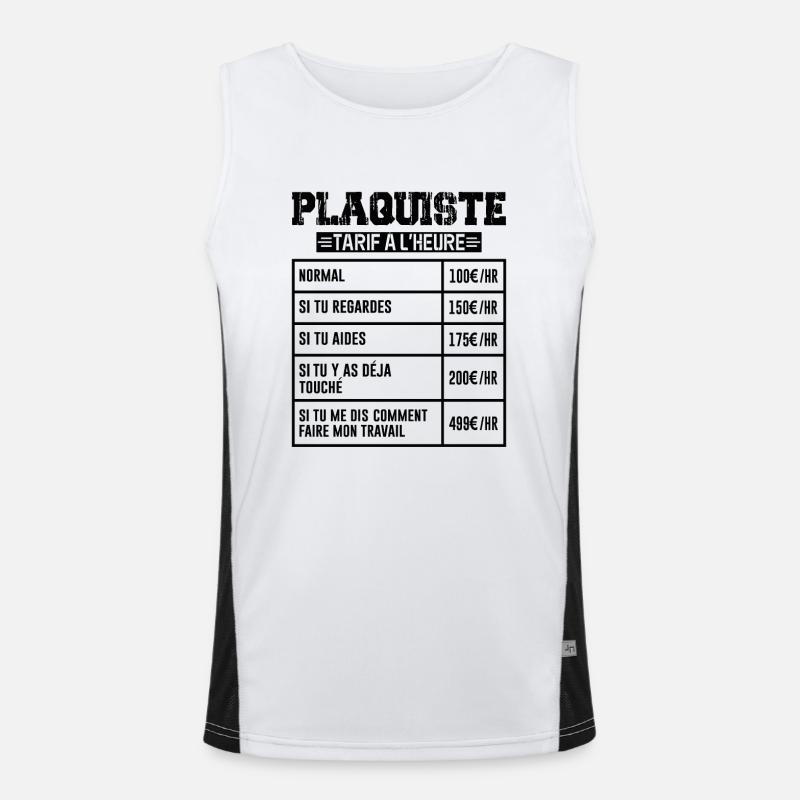 Le Tarif Horaire D'un Plaquiste Débardeur respirant contrasté Homme 