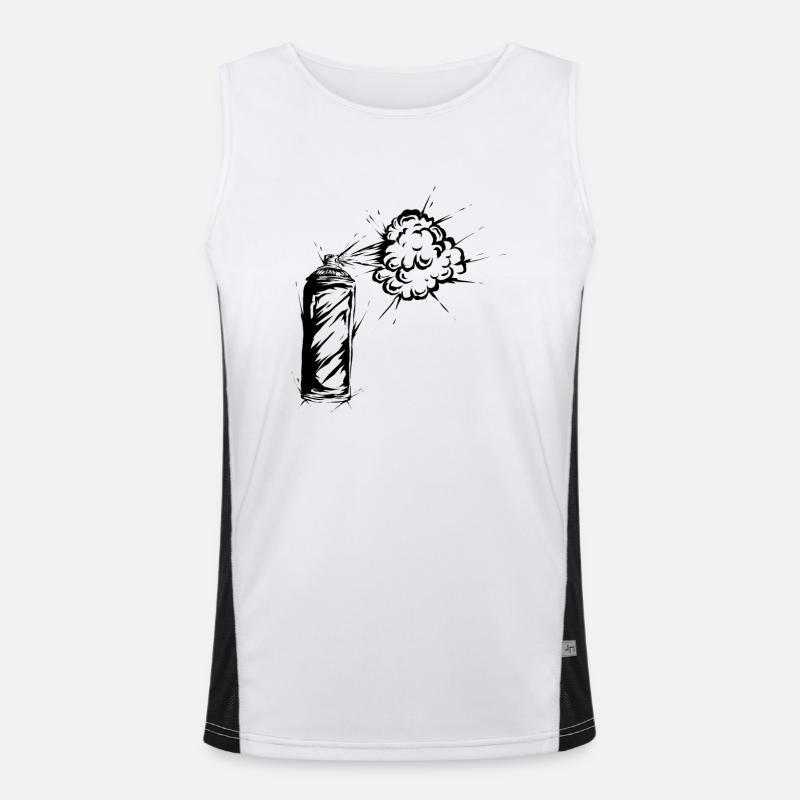 Graffiti spray can Men's Functional Contrast Tank Top 