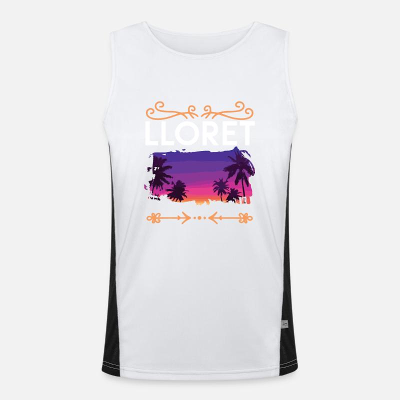 Lloret De Mar Funktionelles Kontrast-Tank Top für Männer 