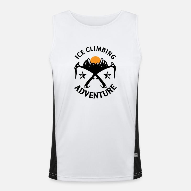 Eiskletterer Eisklettern Sportler Eis Klettern Funktionelles Kontrast-Tank Top für Männer 