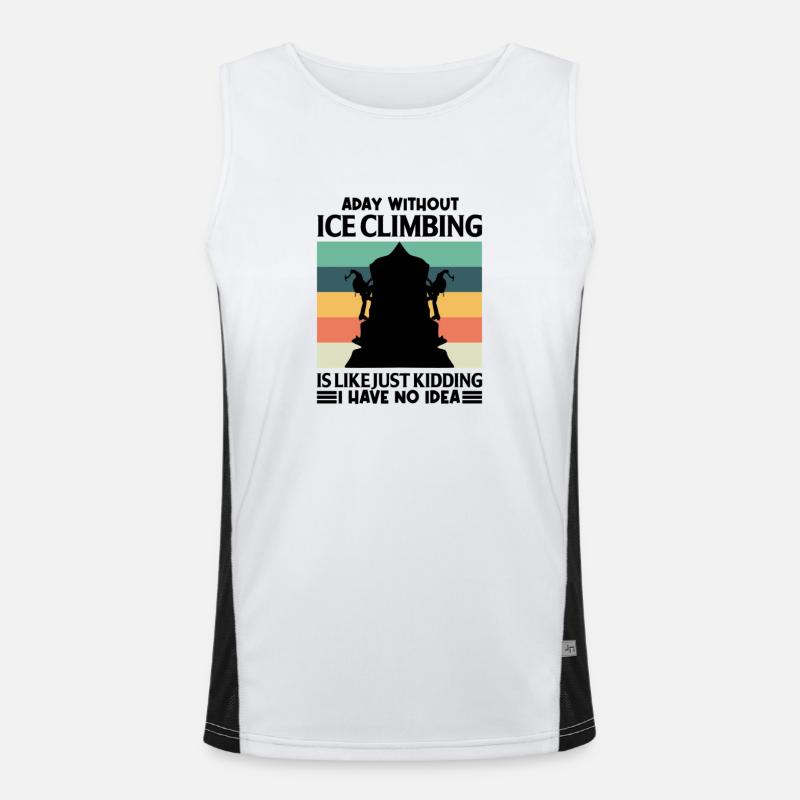 Eiskletterer Eisklettern Sportler Eis Klettern Funktionelles Kontrast-Tank Top für Männer 