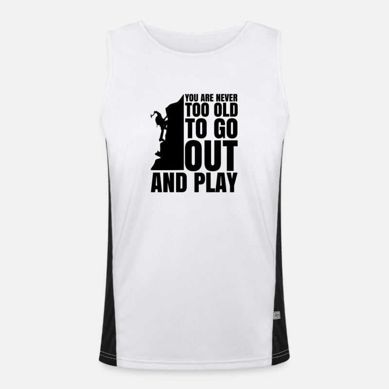 Ice Climbers Ice Climbing Athletes Ice Climbing Men's Functional Contrast Tank Top 
