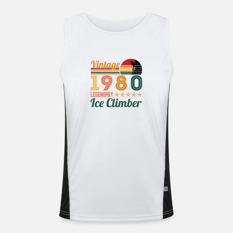 Eiskletterer Eisklettern Sportler Eis Klettern Funktionelles Kontrast-Tank Top für Männer 