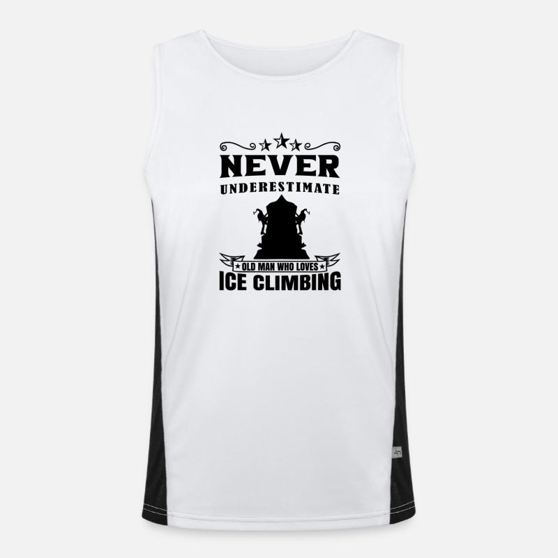 Eiskletterer Eisklettern Sportler Eis Klettern Funktionelles Kontrast-Tank Top für Männer 