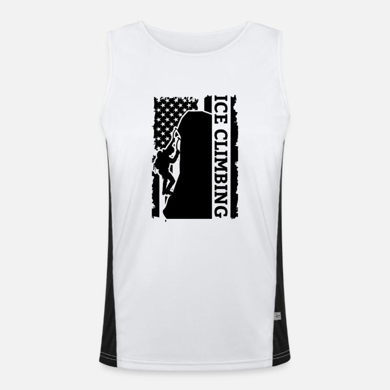 Eiskletterer Eisklettern Sportler Eis Klettern Funktionelles Kontrast-Tank Top für Männer 