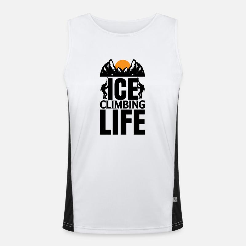 Eiskletterer Eisklettern Sportler Eis Klettern Funktionelles Kontrast-Tank Top für Männer 