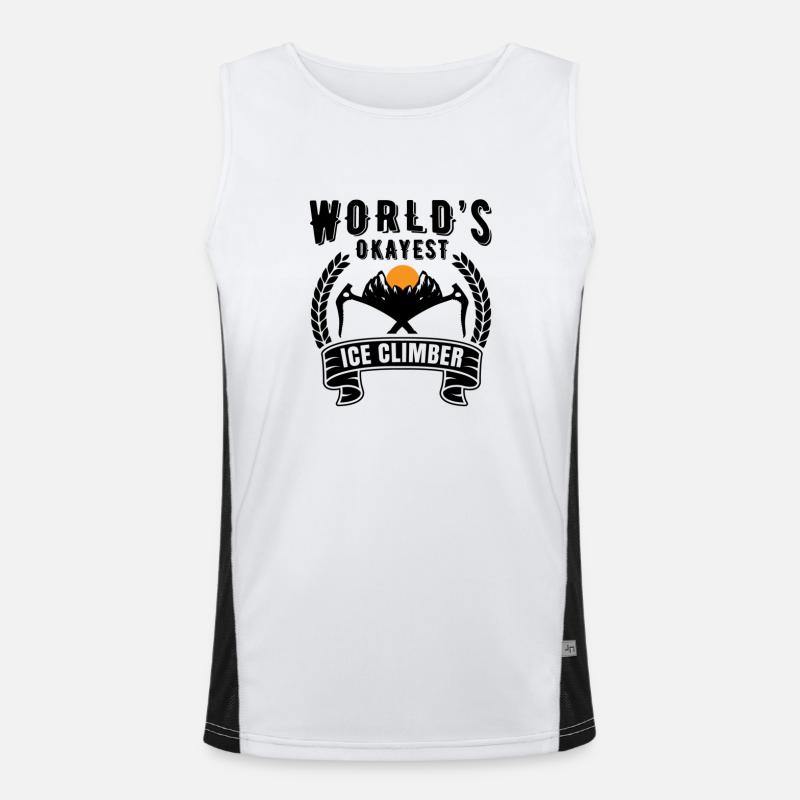 Ice Climbers Ice Climbing Athletes Ice Climbing Men's Functional Contrast Tank Top 