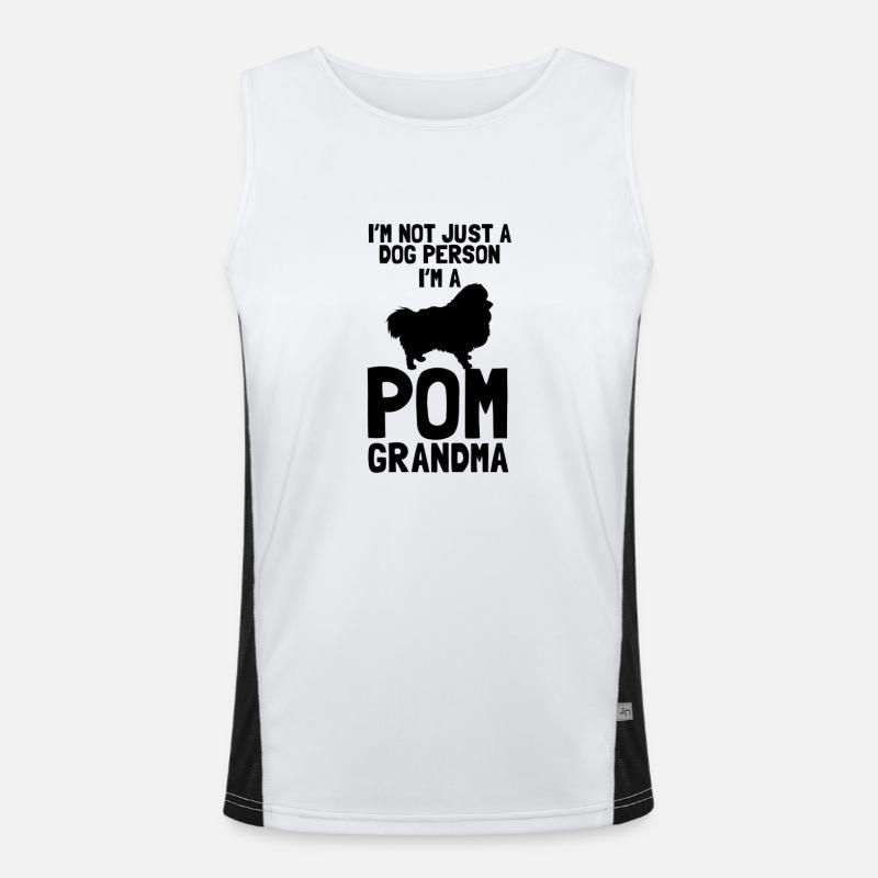 Spitz Pomeranian Zwergspitz Hund Funktionelles Kontrast-Tank Top für Männer 