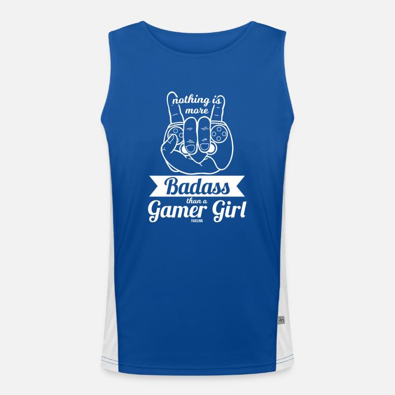 cooles Gaming Mädchen zocken Konsole Funktionelles Kontrast-Tank Top für Männer 