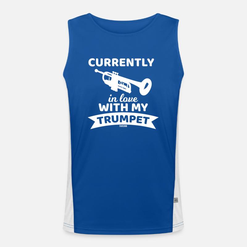 Blasmusik Trompete Blechbläser Funktionelles Kontrast-Tank Top für Männer 