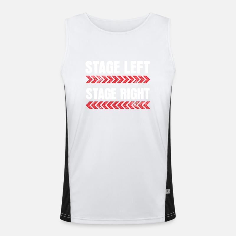 Stage Left Stage Right for musical fans Men's Functional Contrast Tank Top 