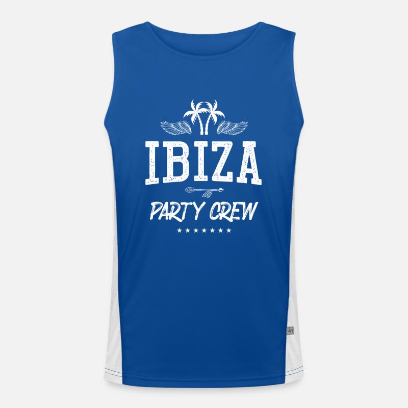 Ibiza Party Crew Funktionelles Kontrast-Tank Top für Männer 