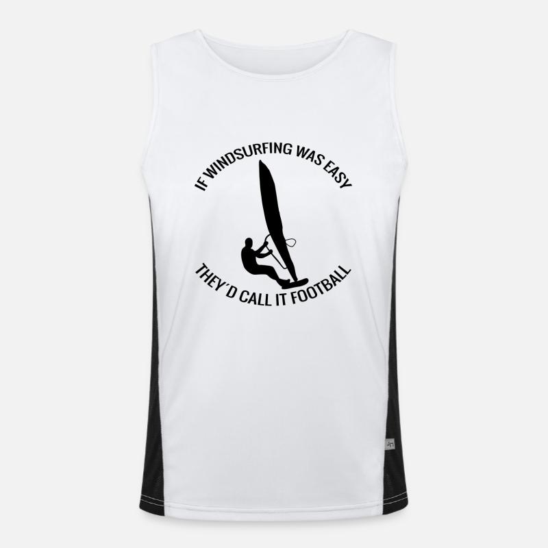 Windsurfer Gift Kitesurfer Windsurfing Surfing - Men's Functional Contrast Tank Top - white/black