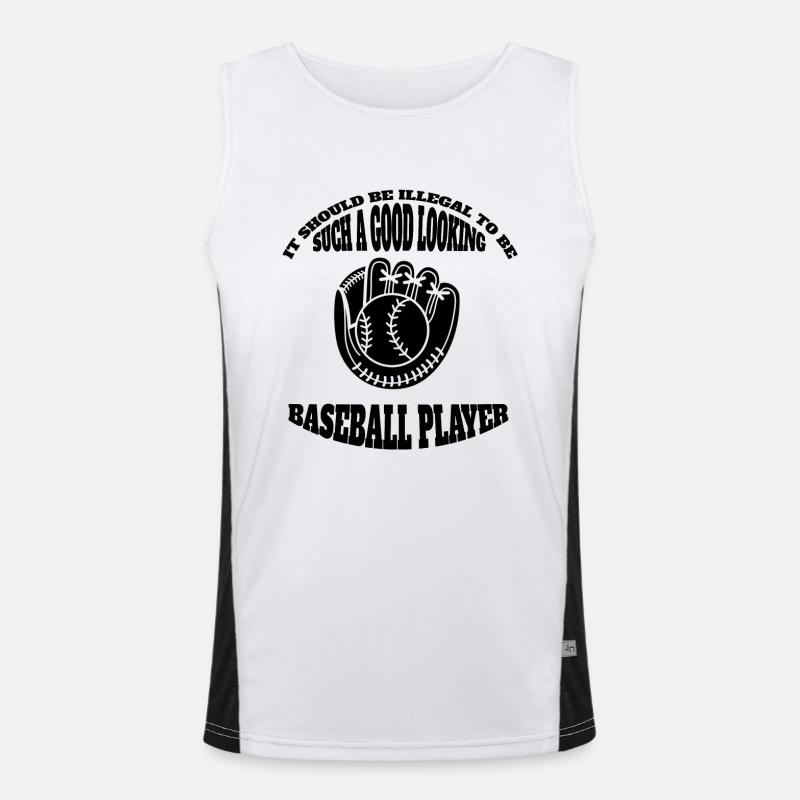 Baseball Baseball Lover Cadeau Jeu de baseball Débardeur respirant contrasté Homme 