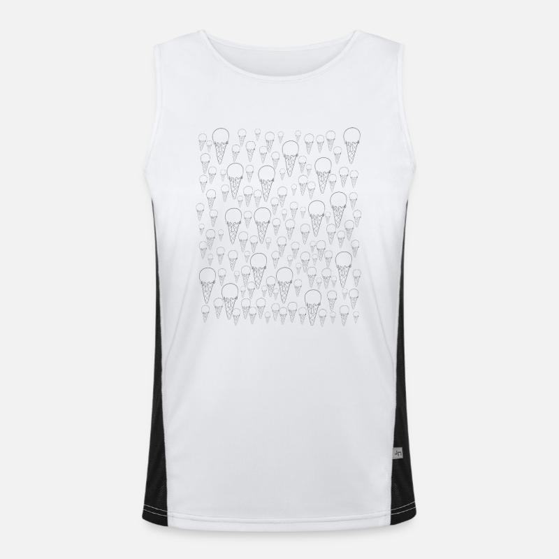 Eis ohne Ende Funktionelles Kontrast-Tank Top für Männer 