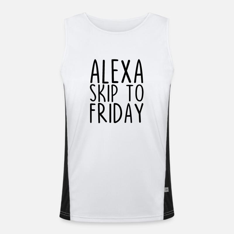 Alexa Salta al venerdì Canotta sportiva da uomo in contrasto cromatico 