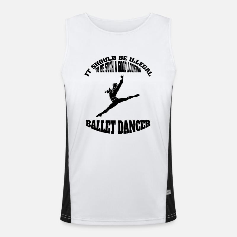 Ballet Danse Danseuse Cadeau Ballerine Cours de Danse Débardeur respirant contrasté Homme 