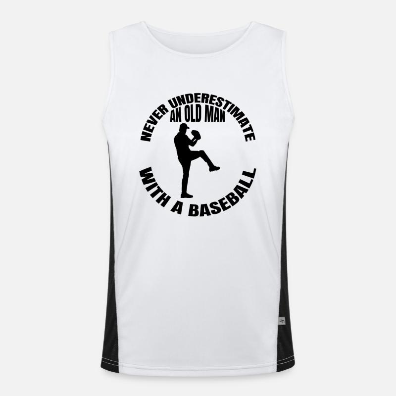 Baseball Baseball Lover Cadeau Jeu de baseball Débardeur respirant contrasté Homme 