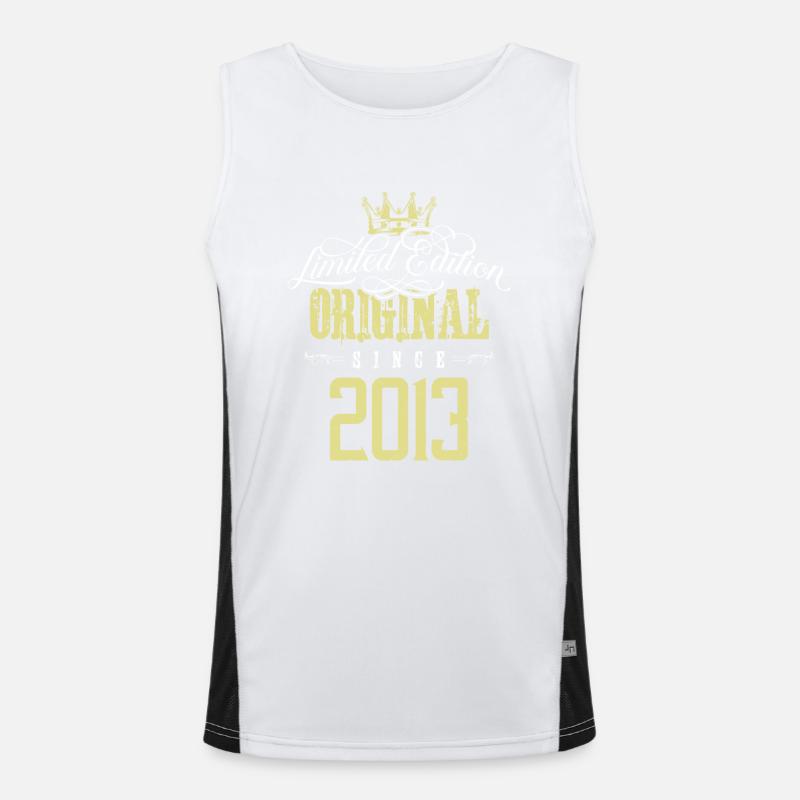 2013 limited edition - Men's Functional Contrast Tank Top  - white/black